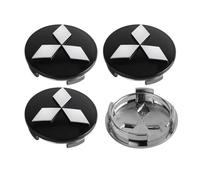 4 Pièces Cache Moyeux pour Mitsubishi ASX Lancer Pajero Outlander L200 Delica Eclipse, Voiture Capuchons de Moyeu de Roue Centrale Anti-poussière Antirouille Décoration Accessoires 81mm