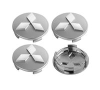 4 Pièces Cache Moyeux pour Mitsubishi Space Star 2nd Gen 2nd Gen 2017-2024, Capuchons de Moyeu de Roue Plastique ABS Anti-poussière Étanches Antirouille Décoration Accessoires,60mm-Silver