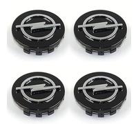 4 Pièces Cache Moyeux pour Opel OPC Adam VIVARO MERIVA, Cache de Roue Centrale Enjoliveurs de Roue Capuchon Plastique ABS Cache-Moyeu Accessoires de Voiture,Black-64mm
