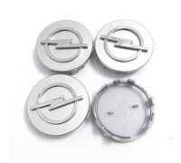 4 Pièces Cache Moyeux pour Opel OPC Adam VIVARO MERIVA, Cache de Roue Centrale Enjoliveurs de Roue Capuchon Plastique ABS Cache-Moyeu Accessoires de Voiture,Silver-60mm