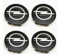 4 pièces Cache Moyeux pour Opel Vauxhall Mokka X 2012-2016 2017 2018 2019 2020, RéSistant à La Chaleur Cache de Roue Centrale enjoliveurs Bouchon de Jante Accessoires,Black-58mm