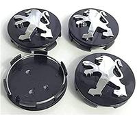 4 pièces Cache-Moyeux pour PEUGEOT 108 208 2008 308 3008 4008 508 5008 405 307 505 406 1007 4007 60mm, Centre de Jante Capuchons, Cache Moyeu Centre de Roue, Bouchon de Jante, Enjoliveur de Voiture
