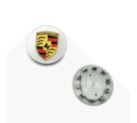 4 Pièces Cache Moyeux pour Porsche hubcaps Macan Cayenne Panamera 911 718 76mm, Enjoliveurs Auto Bouchon de Jante Cache de Roue Centrale Accessoires de Voiture,Silver
