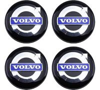 4 Pièces Cache Moyeux pour Volvo R Design xc60 v60 s60 v40 v50 s40 s80 c30 xc40 xc70, Capuchons de Moyeu de Roue Plastique ABS Anti-poussière Étanches Antirouille Décoration Accessoires