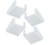 4 Pièces Cache-sonnette Extérieur en Plastique PP Transparent | Structure Simple, Pose Adhésive, Convient aux Lecteurs Rfid et Dispositifs D’empreintes, pour Murs Extérieurs et Entrée