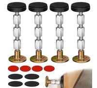 4 Pièces Cadre De Lit Fileté Réglable,27-111mm Butées Et Anti-Tremblement Réglables,Anti-Shake Lit,Cadre De Lit Réglable,Fixation Anti-Tremblement,Support Télescopique pour Lits,Canapés,Tables,Murs