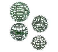 4 Pièces Cadre Décoratif Boule Gazon Artificiel en Plastique Vert | Léger et Respirant, Surface Lisse sans Bavures, pour Vignes et Verdure Artificielle, Salon ou Événement