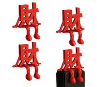 4 Pièces Cai 2025 Bureau, Décor De Bon Augure Pour La Fête Du Printemps 3D, Ornements De Bénédiction Traditionnels Pour Bibliothèque, Rebord De Fenêtre, Étagère, Vitrine, Table De Nuit, Étude