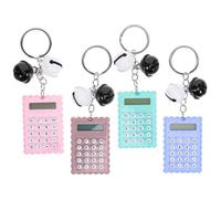 4 Pièces Calculatrice Mini de Biscuit pour Étudiants, Plastique | Fonctions pour Pourcentage et Quatre Opérations, Format Léger, Facile à Transporter, Usage Quotidien Couleur Aléatoire