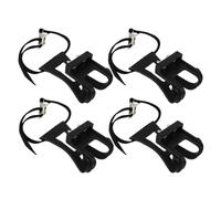 4 Pièces Cale-Pieds Réglables, Sangles de Pédales, Grip Sûr | Plastique Nylon Noir, pour Pédales Plates et Vélos de Route, Cyclisme Urbain, Adultes Débutants
