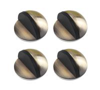 4 Pièces Cale Porte, Porte Ovale en Acier Inoxydable, Butee de Porte Polie pour Sols Durs, Portes VitréEs et Murs de Protection(Bronze)