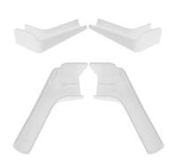 4 Pièces Canalisation de Gouttière, Plastique Blanc, Paire Gauche Droite | Installation sur Bord de Toit, Entretien de Camping-car, Aide à Garder les Murs Secs
