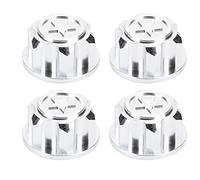 4 pièces Capuchon de moyeu de Roue RC, Cache-poussière de moyeu en Alliage d'aluminium pour Traxxas X-Maxx 1/10 Accessoires de Mise à Niveau de Voiture RC(Argent)