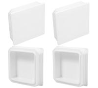 4 Pièces Capuchon de Poteau Carré Blanc ABS 100x100mm pour Clôture | Protection des Extrémités, Finition Soignée et Usage Solide, pour Garde-corps, Atelier et Couloir