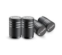 4 Pièces Capuchon de Valve Auto,pour NIS-san X-Trail Bouchons de Tige de Valve Pneu Roue Pneu Anti-poussière Décoration Accessoires,B-Grey
