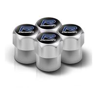 4 Pièces Capuchon de Valve Auto pour Rdesign V60 V40 XC90 S60 C30 XC60 V50 V70 S90, Bouchon Valve Pneu Voiture Aluminium, Pression Stable des Pneus,Silver-6