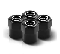 4 Pièces Capuchon de Valve Auto pour Rdesign V60 V40 XC90 S60 C30 XC60 V50 V70 S90, Bouchon Valve Pneu Voiture Aluminium, Pression Stable des Pneus,Black-5
