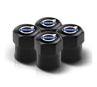 4 Pièces Capuchon de Valve Auto pour Rdesign V60 V40 XC90 S60 C30 XC60 V50 V70 S90, Bouchon Valve Pneu Voiture Aluminium, Pression Stable des Pneus,Black-4