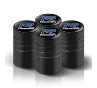 4 Pièces Capuchon de Valve Auto pour Rdesign V60 V40 XC90 S60 C30 XC60 V50 V70 S90, Bouchon Valve Pneu Voiture Aluminium, Pression Stable des Pneus,Black-3