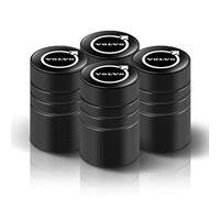 4 Pièces Capuchon de Valve Auto pour Rdesign V60 V40 XC90 S60 C30 XC60 V50 V70 S90, Bouchon Valve Pneu Voiture Aluminium, Pression Stable des Pneus,Black-2