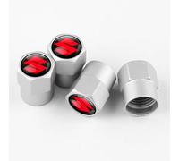 4 Pièces Capuchon de Valve Auto pour Suzuki Alto Samurai Grand Vitara Baleno SX4 Swift Jimny IGNIS, Bouchon Valve Pneu Voiture Aluminium, Pression Stable des Pneus,B-Silver