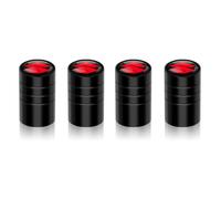 4 Pièces Capuchon de Valve Auto pour Suzuki Alto Samurai Grand Vitara Baleno SX4 Swift Jimny IGNIS, Bouchon Valve Pneu Voiture Aluminium, Pression Stable des Pneus,D-Black