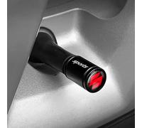 4 Pièces Capuchon de Valve Auto pour Suzuki Alto Samurai Grand Vitara Baleno SX4 Swift Jimny IGNIS, Bouchon Valve Pneu Voiture Aluminium, Pression Stable des Pneus,F-Black