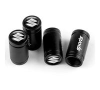 4 Pièces Capuchon de Valve Auto pour Suzuki Alto Samurai Grand Vitara Baleno SX4 Swift Jimny IGNIS, Bouchon Valve Pneu Voiture Aluminium, Pression Stable des Pneus,E-Black