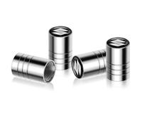 4 Pièces Capuchon de Valve Auto pour Suzuki Alto Samurai Grand Vitara Baleno SX4 Swift Jimny IGNIS, Bouchon Valve Pneu Voiture Aluminium, Pression Stable des Pneus,C-Silver