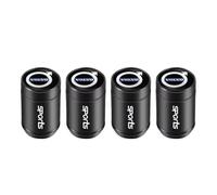 4 Pièces Capuchon de Valve Auto pour V60 V40 XC90 XC40 S60 XC60 V70 S90 V90, Bouchon Valve Pneu Voiture Aluminium, Pression Stable des Pneus,A-Black