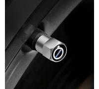 4 Pièces Capuchon de Valve Auto pour V60 V40 XC90 XC40 S60 XC60 V70 S90 V90, Bouchon Valve Pneu Voiture Aluminium, Pression Stable des Pneus,C-Silver