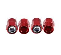 4 Pièces Capuchon de Valve Auto pour V60 V40 XC90 XC40 S60 XC60 V70 S90 V90, Bouchon Valve Pneu Voiture Aluminium, Pression Stable des Pneus,C-Red