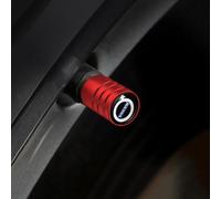 4 Pièces Capuchon de Valve Auto pour V60 V40 XC90 XC40 S60 XC60 V70 S90 V90, Bouchon Valve Pneu Voiture Aluminium, Pression Stable des Pneus,B-Red