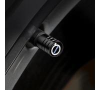 4 Pièces Capuchon de Valve Auto pour V60 V40 XC90 XC40 S60 XC60 V70 S90 V90, Bouchon Valve Pneu Voiture Aluminium, Pression Stable des Pneus,B-Black