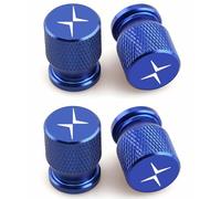 4 Pièces Capuchon de Valve Auto pour Volvo Polestar 2 Polestar 3, Bouchon Valve Pneu Voiture Aluminium, Pression Stable des Pneus,Blue