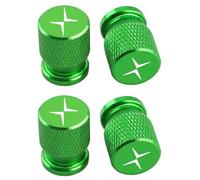 4 Pièces Capuchon de Valve Auto pour Volvo Polestar 2 Polestar 3, Bouchon Valve Pneu Voiture Aluminium, Pression Stable des Pneus,Green