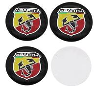 4 Pièces Capuchons Autocollants D'enjoliveur Logo pour Abarth 595 2016-2023,Autocollants Cache Moyeu,Autocollant Couverture de Moyeu de Voiture,A-60MM