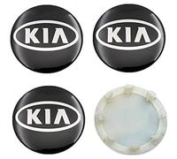 4 Pièces Capuchons Centraux de Moyeu de Voiture pour KIA K3 K5 RIO Sportage Sorento Optima Oprius Forte Soul Ceed Cerato,ABS Matériel Cache de Roue Centrale Accessoires de Voiture,Black-1