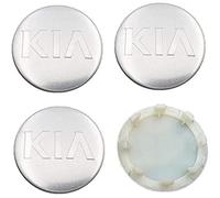 4 Pièces Capuchons Centraux de Moyeu de Voiture pour KIA K3 K5 RIO Sportage Sorento Optima Oprius Forte Soul Ceed Cerato,ABS Matériel Cache de Roue Centrale Accessoires de Voiture,Silver-1