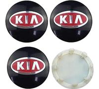 4 Pièces Capuchons Centraux de Moyeu de Voiture pour KIA K3 K5 RIO Sportage Sorento Optima Oprius Forte Soul Ceed Cerato,ABS Matériel Cache de Roue Centrale Accessoires de Voiture,Black-2