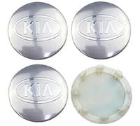 4 Pièces Capuchons Centraux de Moyeu de Voiture pour KIA K3 K5 RIO Sportage Sorento Optima Oprius Forte Soul Ceed Cerato,ABS Matériel Cache de Roue Centrale Accessoires de Voiture,Silver-2