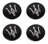 4 pièces Capuchons de Centre Jante pour Maserati President Ghibli 60mm Capuchon de Centre de Roue Enjoliveurs Caches Moyeu D'em