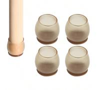 4 Pièces Capuchons De Jambe De Chaise Anti-sourdine Résistants À L'usure Avec Des Coussinets En Feutre Souple 4 petits patins pour table ronde et chaise,4 grands patins de table ronde et de chaise,4 g