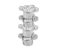 4 Pièces Capuchons de Valve Pneu Voiture Diamant, Cuivre Blanc | Valves de Pneus Auto, Forme Unique Décorative, Lot Pratique, Protège les Embouts et Garde la Pression