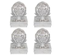 4 pièces Capuchons pour Poteaux De Clôture, pour Clôture De Jardin en Bois - Capuchons pour Poteaux en Bois - Aluminium - Capuchons pour Poteaux de Escaliers de Villa, 150x150mm