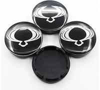 4 Pièces Car Cache Moyeux pour SsangYong 56mm, Capuchons Centre Roue Centrale Logo Enjoliveur Jantes Décoration Accessoires