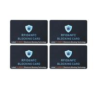 4 Pièces Carte Anti RFID, Bloqueur RFID NFC, Carte Protection Sans Contact Universelle, Blocage NFC pour Cartes Bancaire, Cartes de Crédit, Passeport Portefeuille, Anti Piratage Électronique Sécurisée