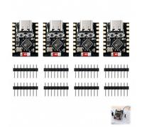 4 Pièces Carte Développement ESP32 C3, Mini ESP32 C3, Module WiFi 2,4 GHz Bluetooth BLE 5.0, Microcontrôleur RISC-V 160 MHz USB-C, 4 Mo Flash, 15 GPIO, Compatible avec Arduino MicroPython ESP-IDF IoT
