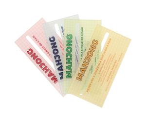 4 Pièces Cartes de Guidage du Mahjong, Lecteur de Règles Double Face 2026 | Papier et Acrylique, Impression Haute Définition sans Reflet, pour Cours et Parties en Club