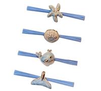 4 Pièces Cartoon Whale Design Hair Ties Bands Stretle Girls Girls Conforting Accessoires Accessoires À La Mode Pour Les Adolescents